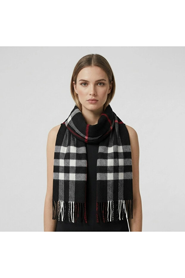 Classic Plaid Tasseled Women's Scarf & Shawl (50X190 cm)