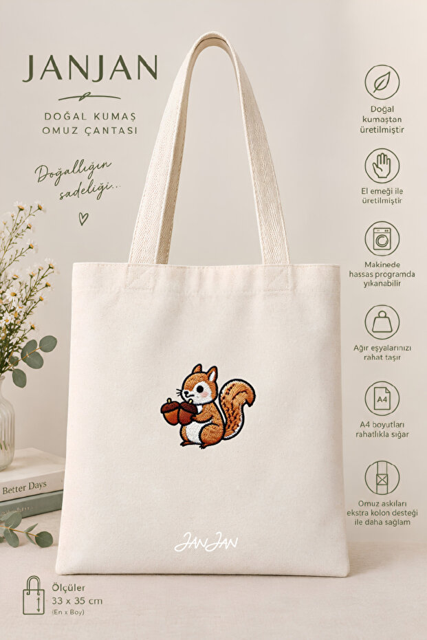 Canvas Tote Shoulder Bag Women's Daily Handbag Suitable for A4 Size Handmade Natural Fabric Large Tote Bag