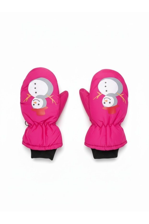 3-6 Years Old Children's Fleece Snow Gloves Cold and Windproof Ski Gloves