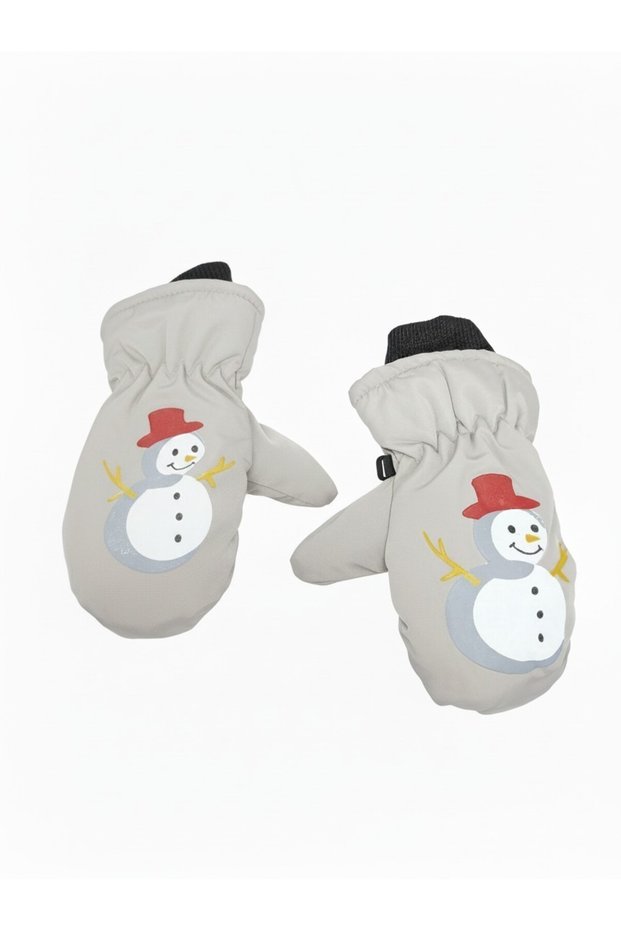 3-6 Years Old Children's Fleece Snow Gloves Cold and Windproof Ski Gloves