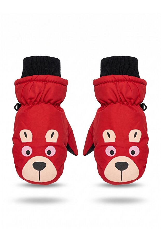 3-6 Years Old Children's Fleece Snow Gloves Cold and Windproof Ski Gloves