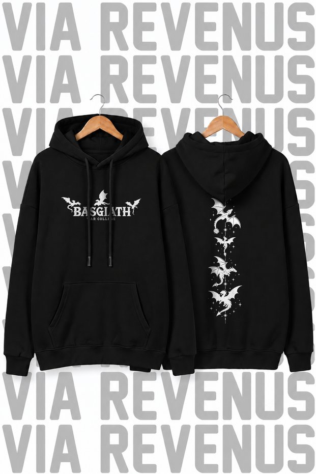 Basgiath War College Printed Unisex Wide Fit Hooded Hoodie Sweatshirt