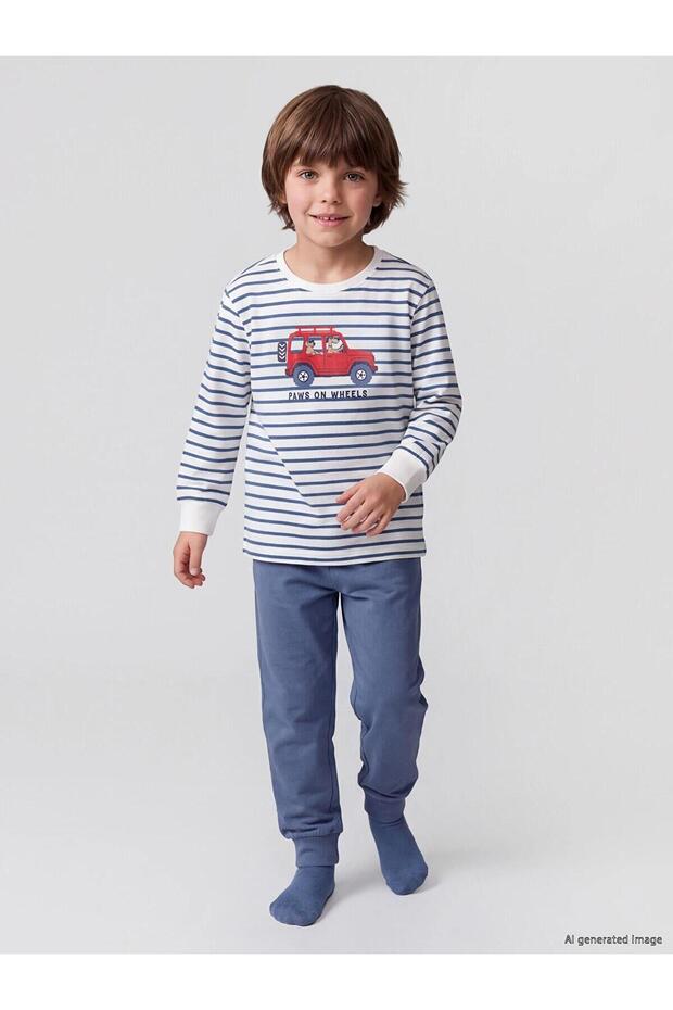 Crew Neck Boys' Pajama Set (W6)