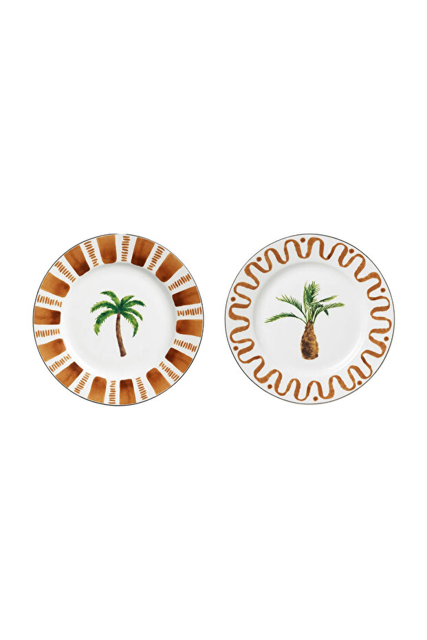 Palmina Bone 20 cm 2-Piece Plate Set