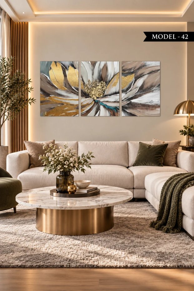 Adhesive Felt Painting - Poster Flower (Model- 42)