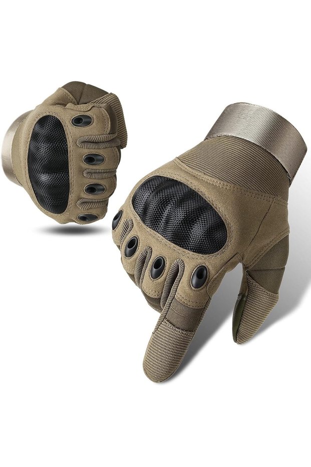 Ozero Hard Knuckle Motorcycle Gloves - Shockproof and Breathable Class 40 ° M - Touch Screen Function -