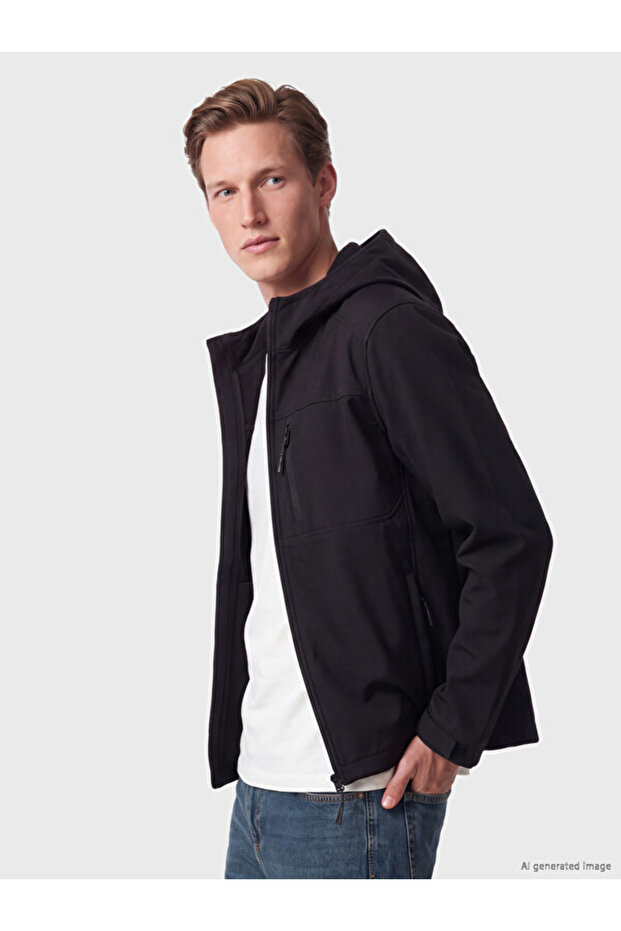 Esvab • Modern & Distinctive Hooded Water Repellent Men's Softshell Coat