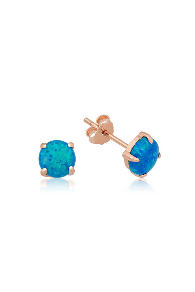 Silver Opal Stone Earrings