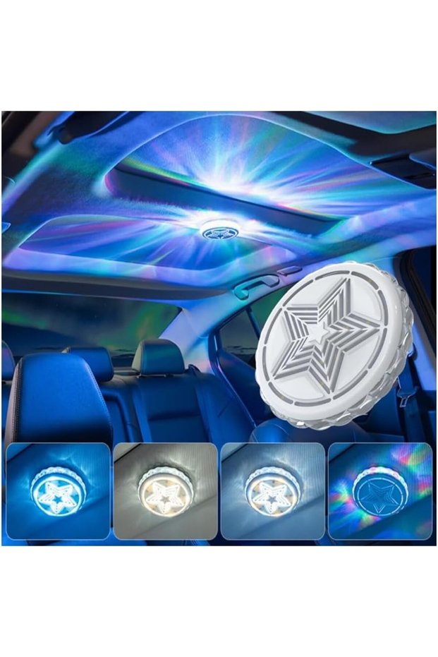 أضواء LED داخلية للسيارة، ضوء سقف مغناطيسي للسيارة، ضوء قراءة قابل لإعادة الشحن عبر USB، إضاءة LED للأجواء