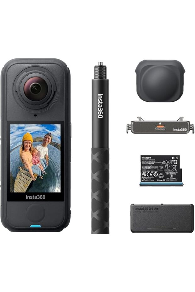 حزمة X4 Air Essentials - كاميرا 8K بزاوية 360 درجة، خفيفة الوزن 165 جرام