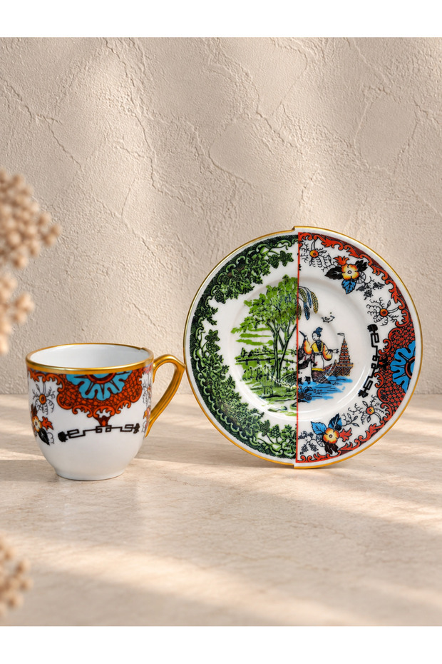 6-Person Porcelain Coffee Cup Hybrid-6