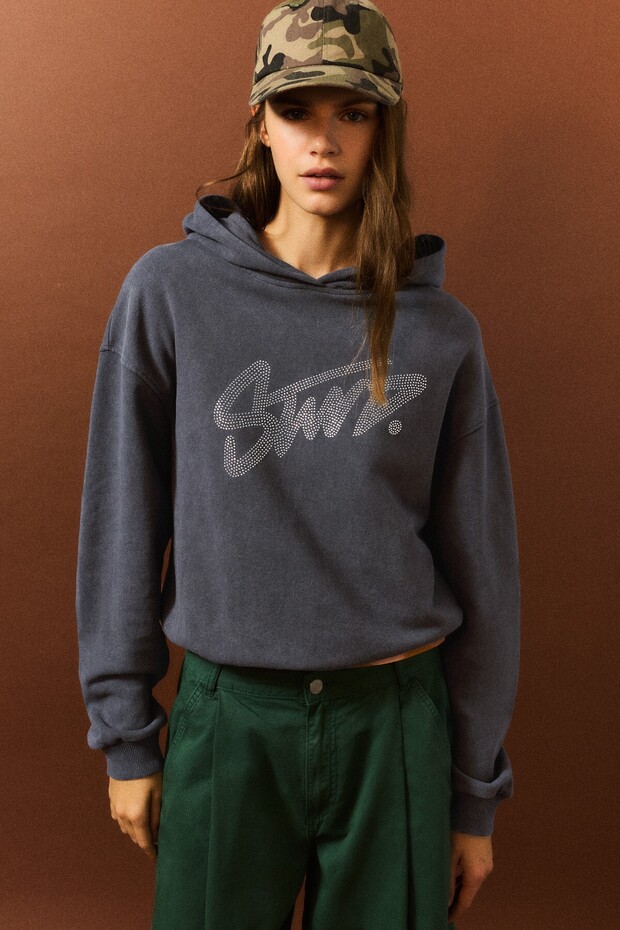 STWD strass grafikli sweatshirt