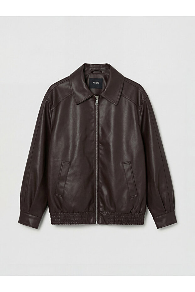 Esvab • Modern & Distinctive Loose-Fit Women's Leather-Look Jacket