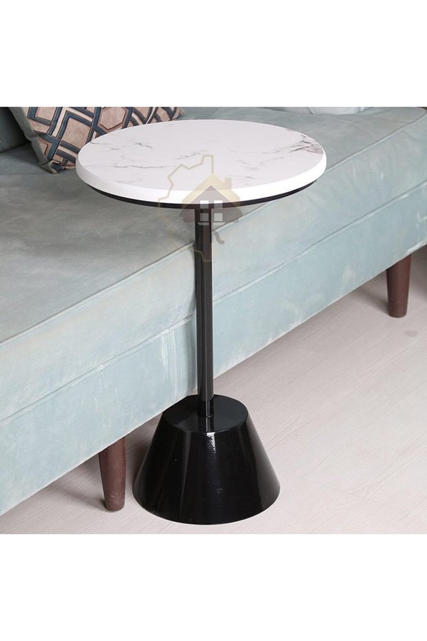 Marble Wood Top Service Table