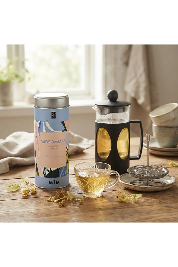 French Press (350 ml) - Midsommar Tea - Ihlamurlu Spring Tea (50 Gr) Set