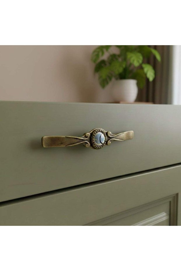 Furniture Handle Antique Yellow/White Color 96mm Handle (198-53-96-94)