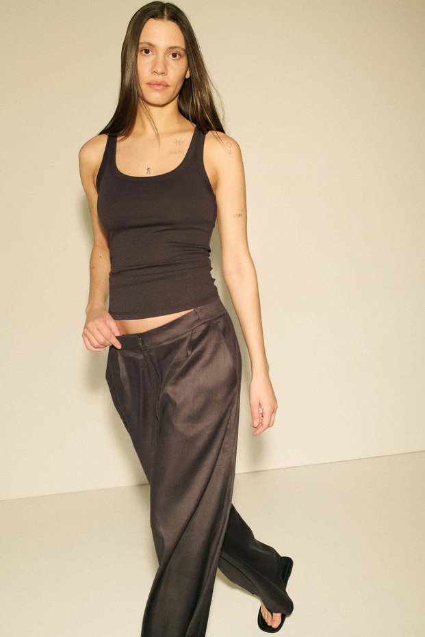 Cooling Slim Fit Ribbed vest top