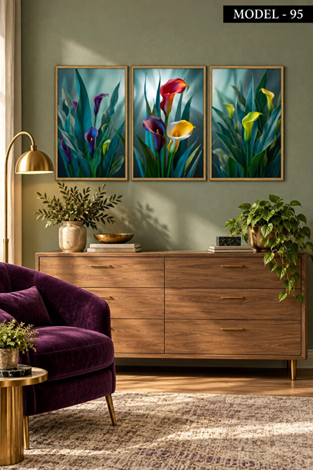 Adhesive Felt Painting - Poster Flower (Model- 95)