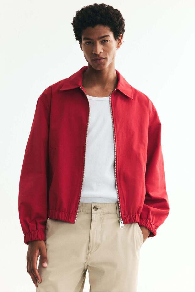 Collared cotton jacket