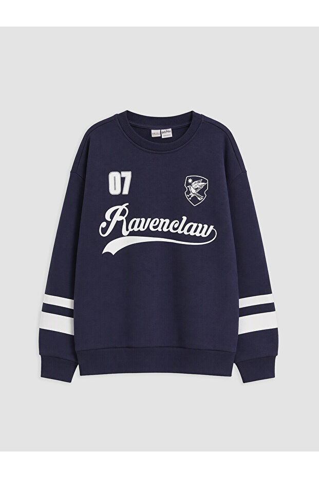 Alita City Lcw Kids Navy Blue Harry Potter Licensed Girls' Thick Sweatshirt with a Difference