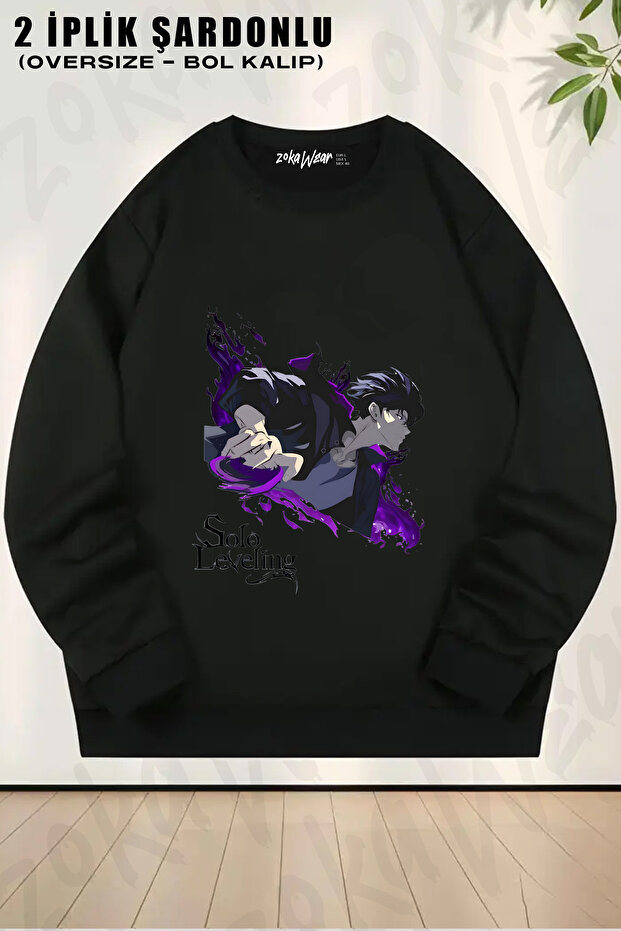 Solo Leveling Anime V2 Printed Crew Neck Sweatshirt