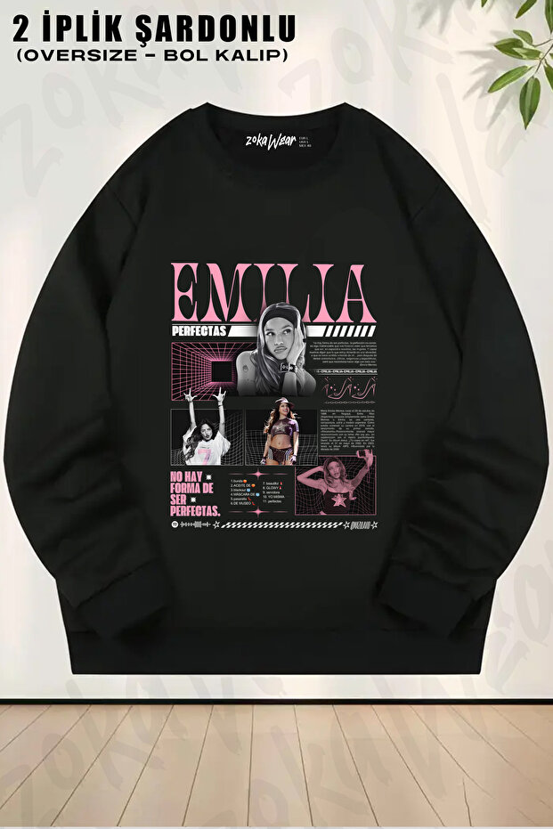 Emilia Mernes Unis Printed Crew Neck Sweatshirt