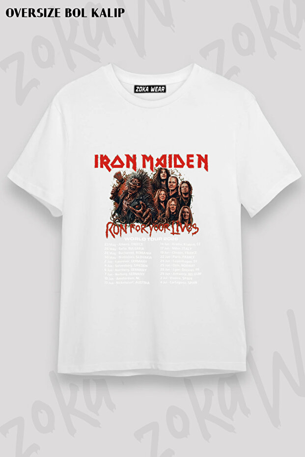 Iron Maiden Metal Music Tour Printed T-Shirt