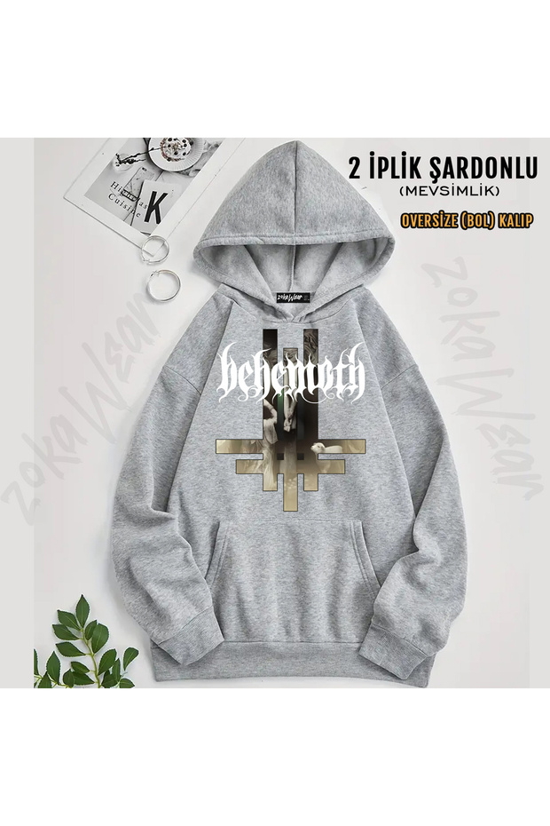 Behemoth Rock Metal Printed Hooded Sweatshirt