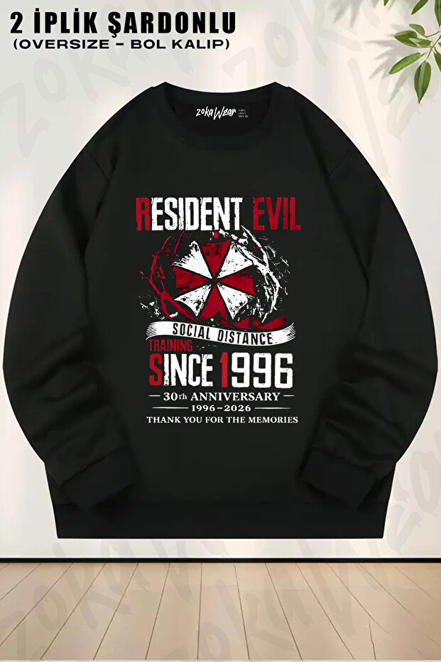 Resident Evil 30 Years Anniversary Custom Printed Crew Neck Sweatshirt