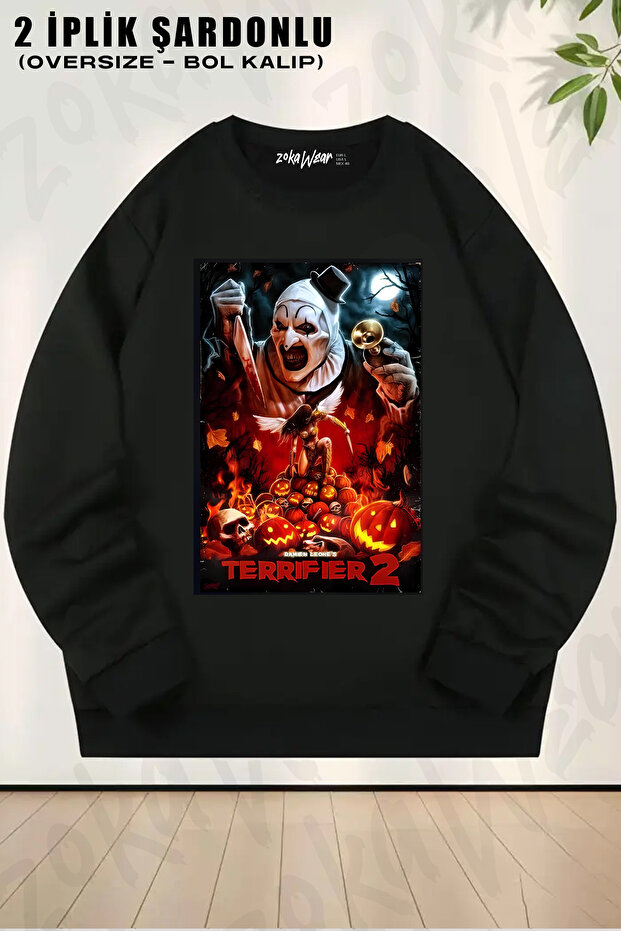 Terrifier Unisex Printed Crew Neck Sweatshirt
