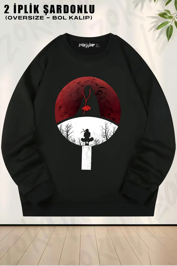 Naruto T-Shirt Manga Akatsuki Printed Crew Neck Sweatshirt