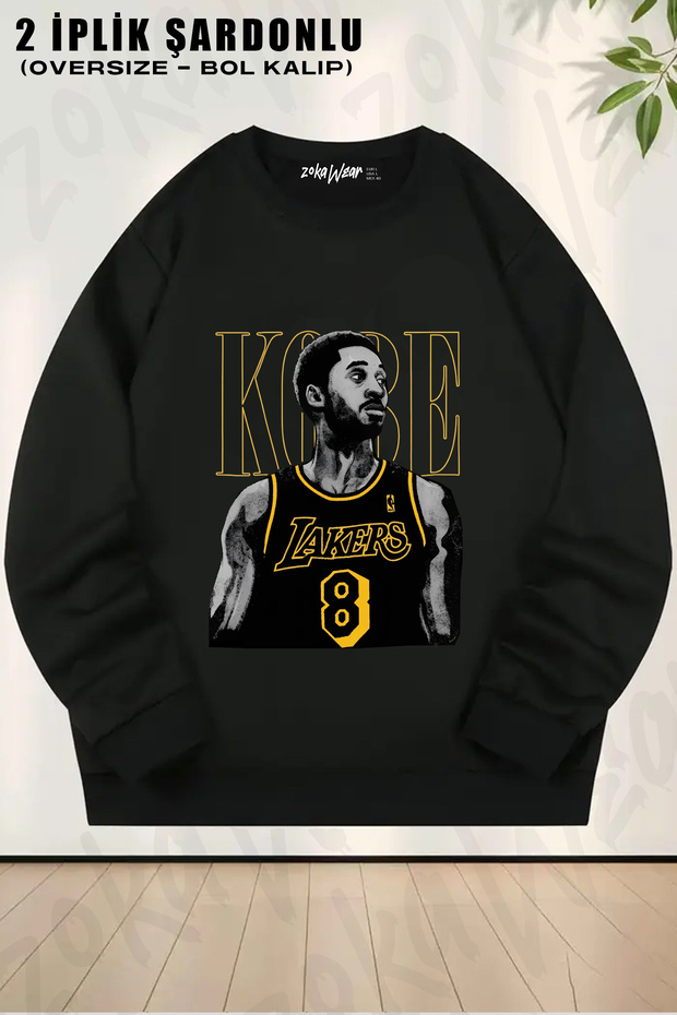 Kobe Bryant Los Angeles No 8 Basketball Printed Crew Neck Sweatshirt
