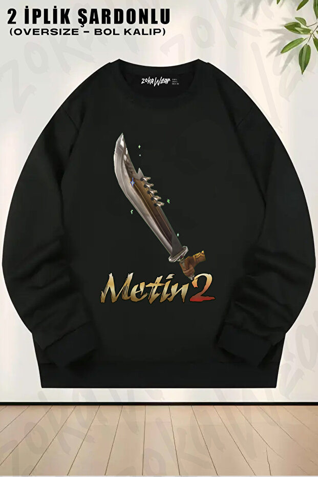 Essential Game Metin2 Printed Crew Neck Sweatshirt