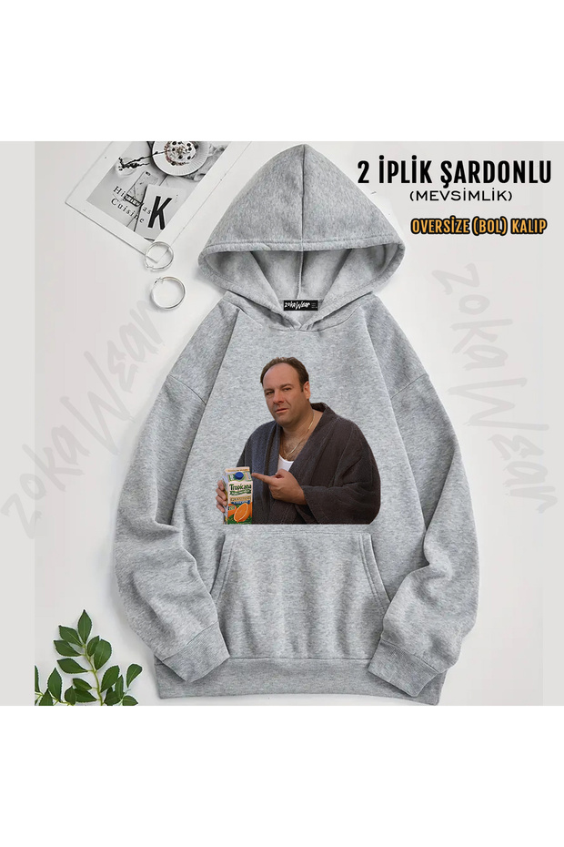 Orange Juice Tony Soprano Sopranos Printed Hooded Sweatshirt