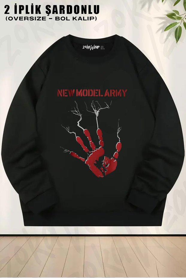 Ghost of Cain New Model Army Printed Crew Neck Sweatshirt
