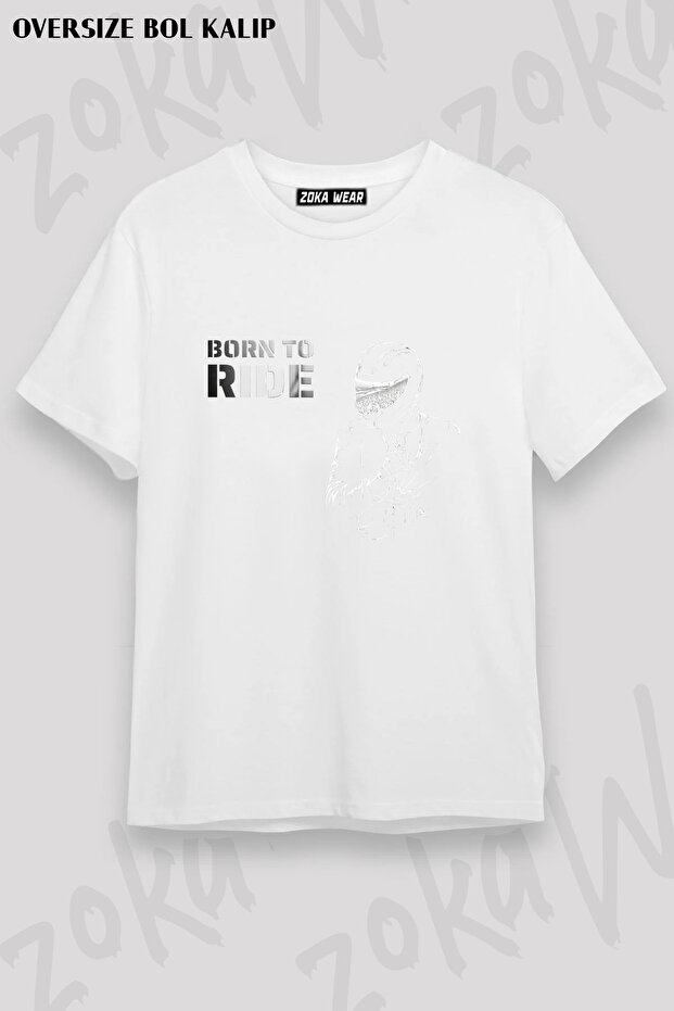 Born to Ride Motorcycle Front and Back Printed T-Shirt