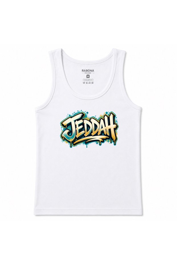 Jeddah Urban Graffiti Lettering Graphic Tank Top
