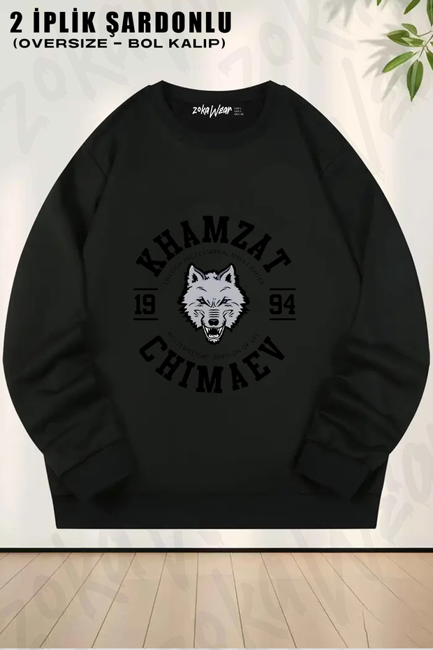 Khamzat Chimaev Ufc Printed Crew Neck Sweatshirt