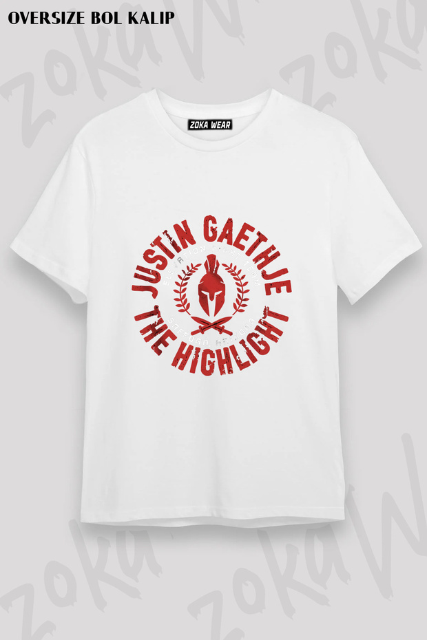Highlight Ufc Mma Justin Gaethje Printed T-Shirt