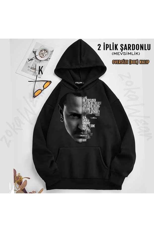 Linkin Park - Chester Printed Hooded Sweatshirt