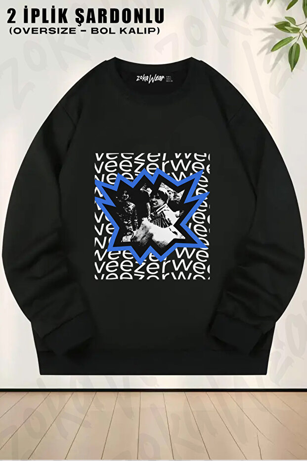 Weezer Printed Crew Neck Sweatshirt