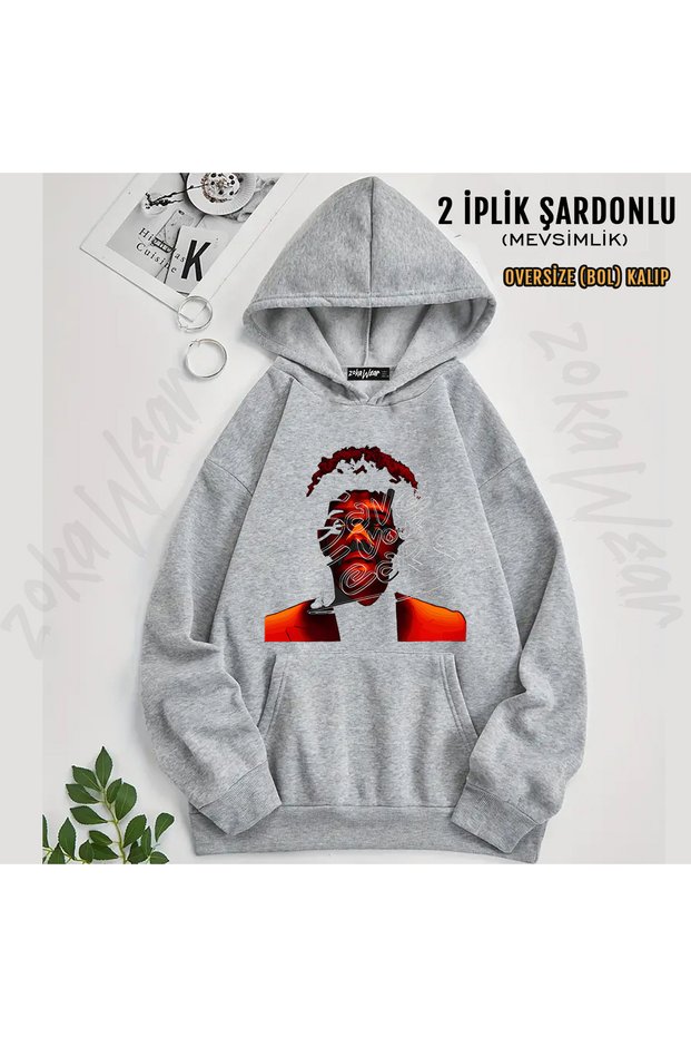 Tears the Weeknd Printed Hooded Sweatshirt