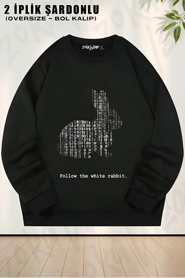 The Matrix Design Printed Crew Neck Sweatshirt