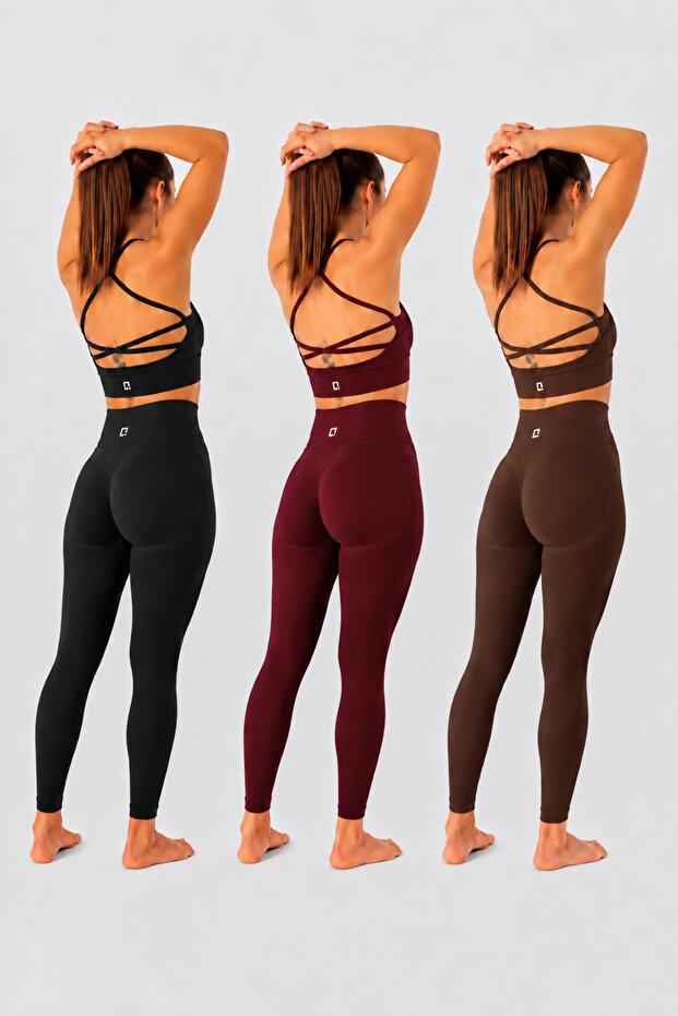 3-Pack Briza Seamless Scrunch High Waist Sports Leggings