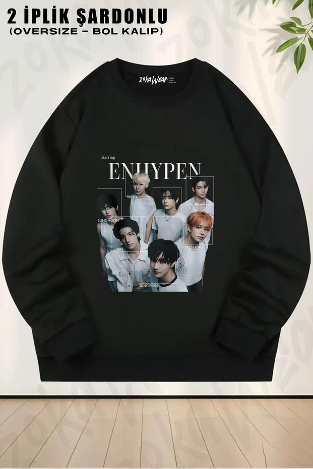 Starring K Pop Enhypen Printed Crew Neck Sweatshirt