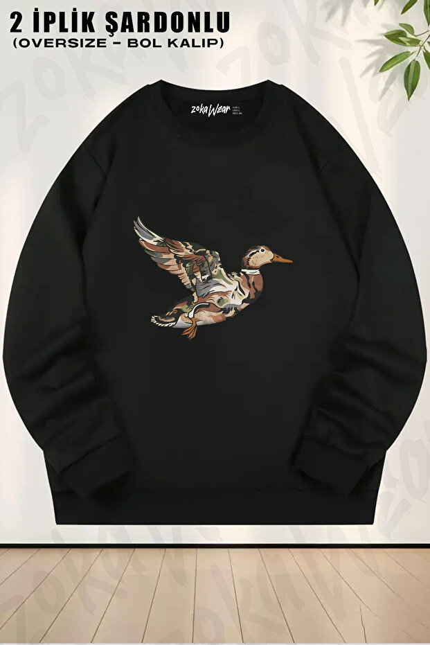 Hunting Duck Avi Printed Crew Neck Sweatshirt