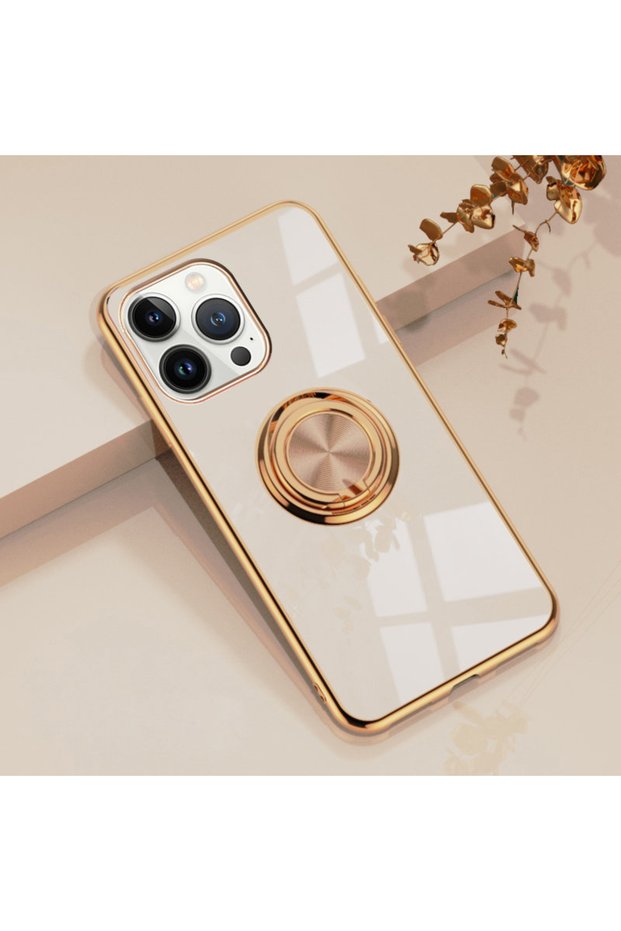 Husă iPhone 13 Pro Max, Inel Electro, Auriu