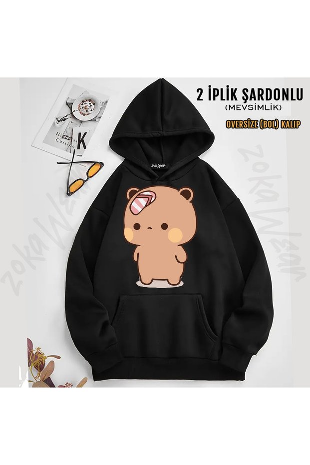 Cute Cartoon Bubu Dudu Printed Hooded Sweatshirt