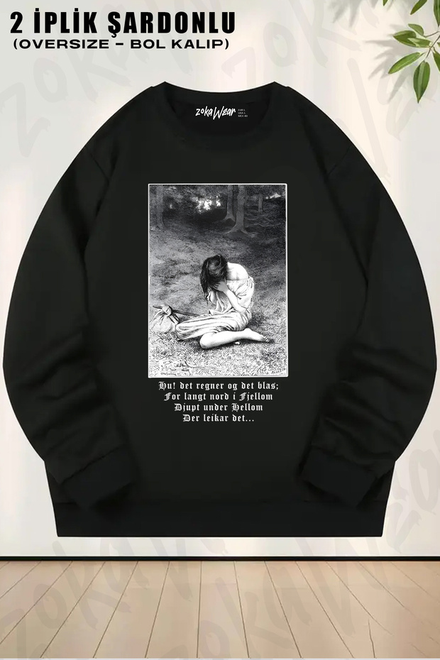 Bergtatt Metal Ulver V2 Printed Crew Neck Sweatshirt