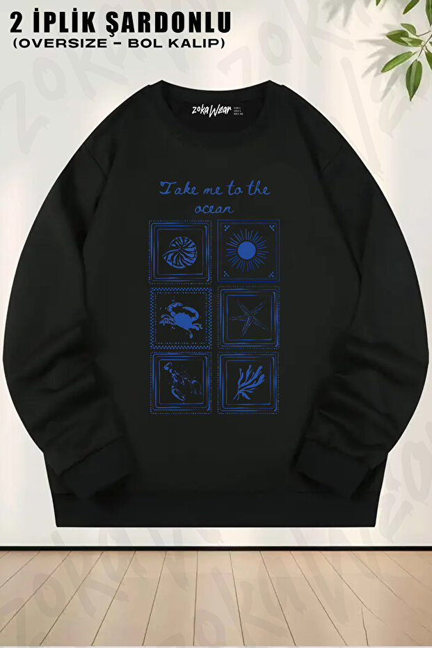 Sea Edition Printed Crew Neck Sweatshirt